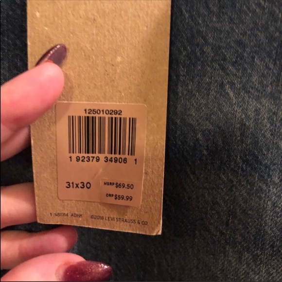 Levi’s 501 straight leg distressed jeans NWT - Picture 6 of 8